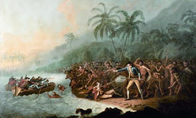 1779年2月14日库克被刺死在海滩之上